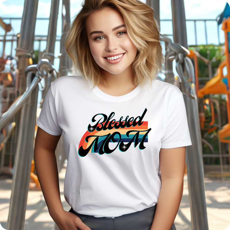 Mother's Day, Vintage Blessed Mom Design