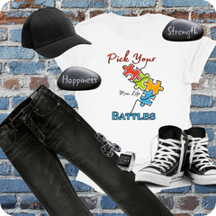 Autism Pick Your Battles, Mom Life T-Shirt